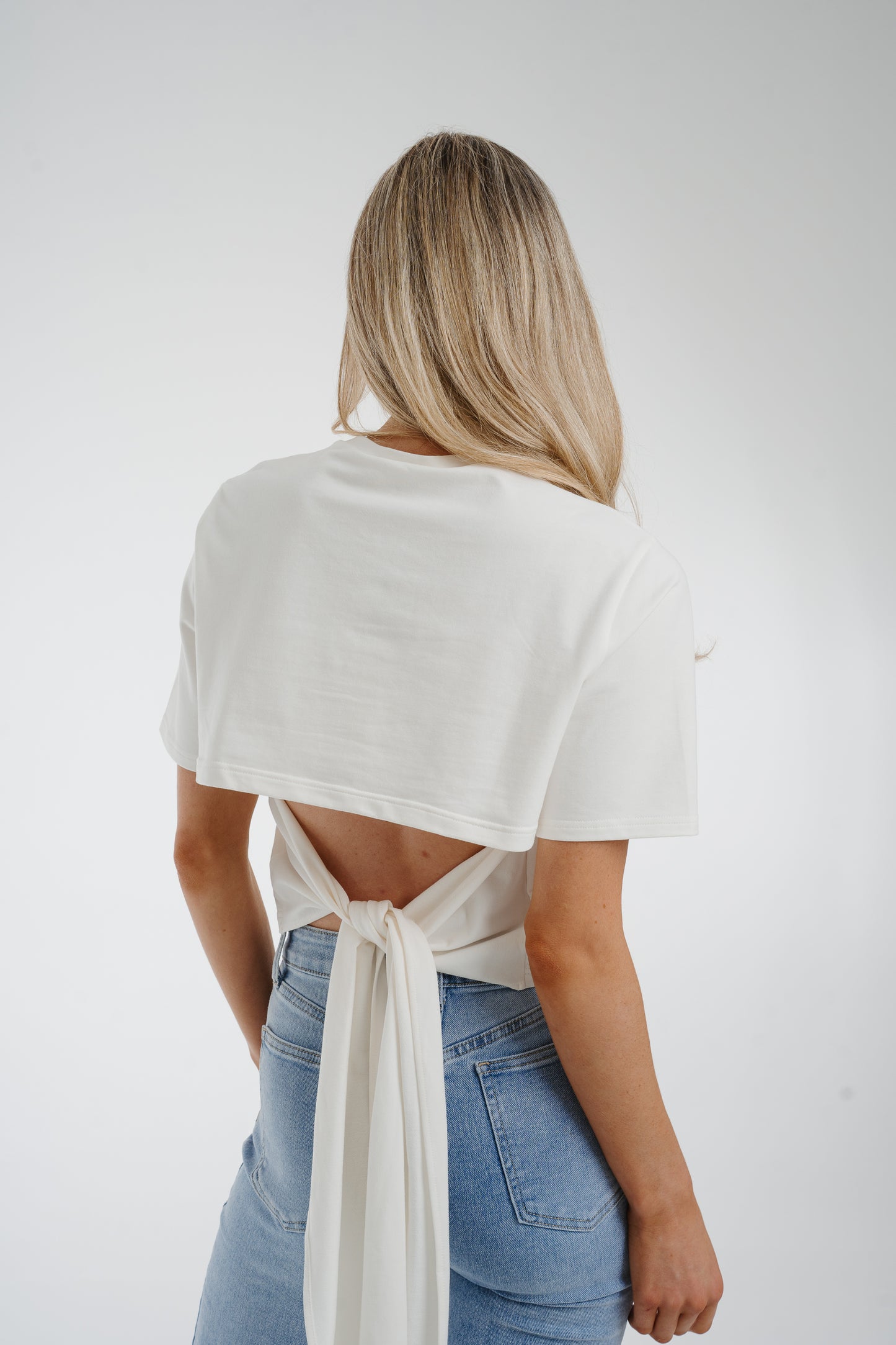 Jasmine Tie Detail T-Shirt In White