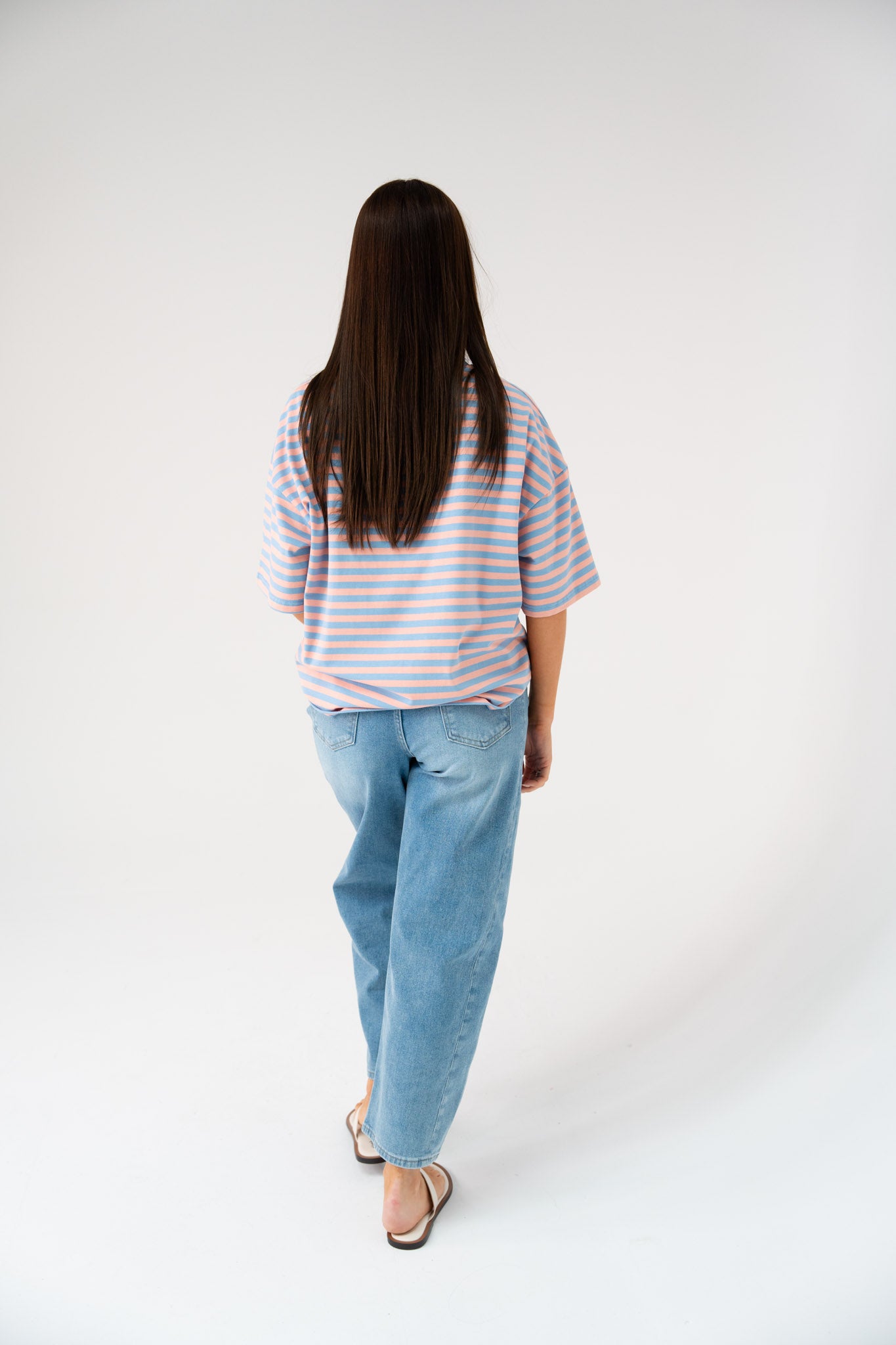 Kendra Stripe T-Shirt In Pink & Blue