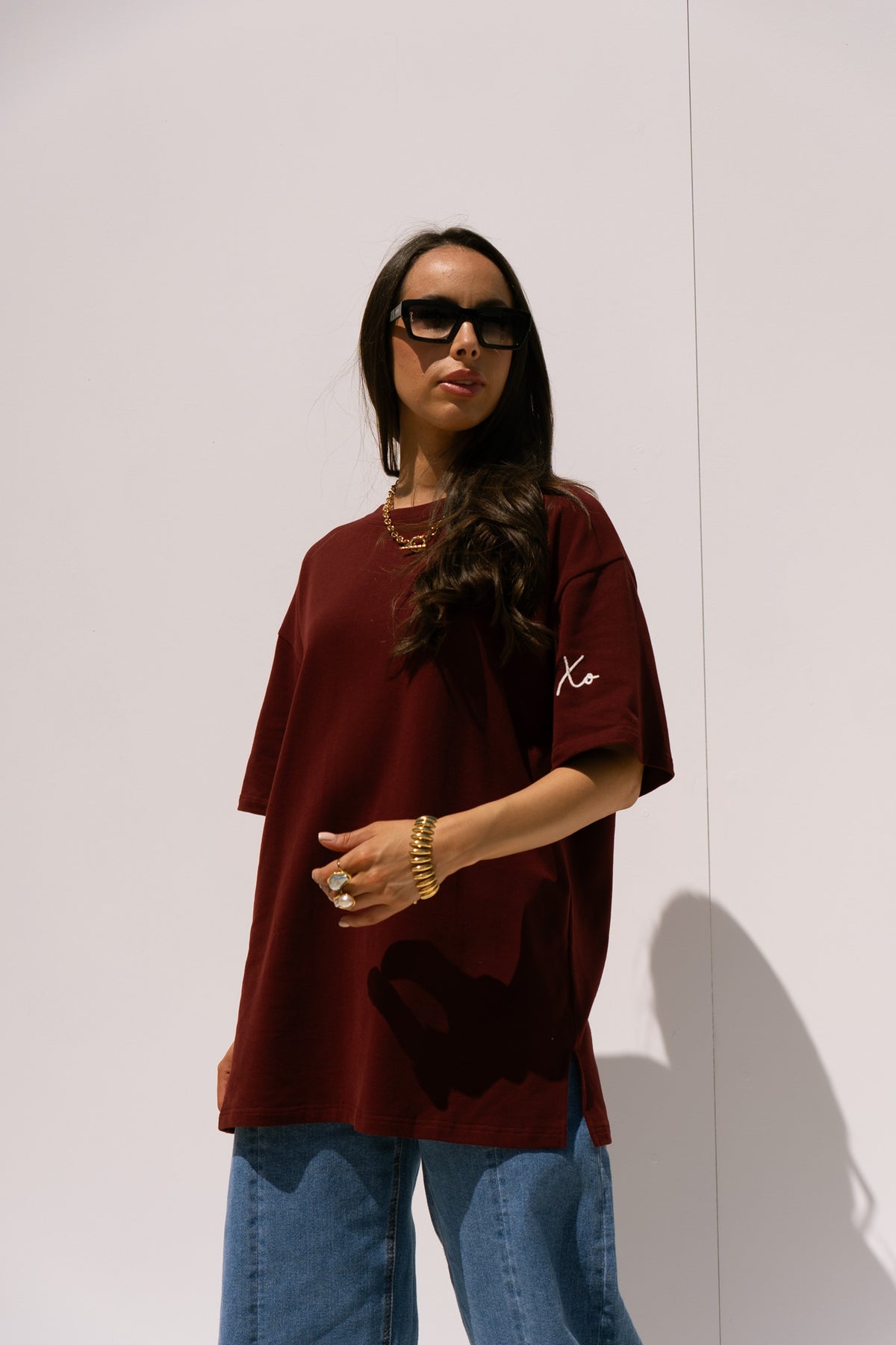 Love Laura T-Shirt In Burgundy