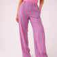 Elsa Stripe Trousers In Pink Mix