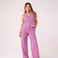 Elsa Stripe Trousers In Pink Mix