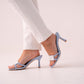 Cathy Beaded Detail Mule In Blue
