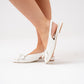 Cathy Floral Slingback In White