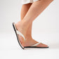 Sadie Gold Detail Flip Flops In Cream