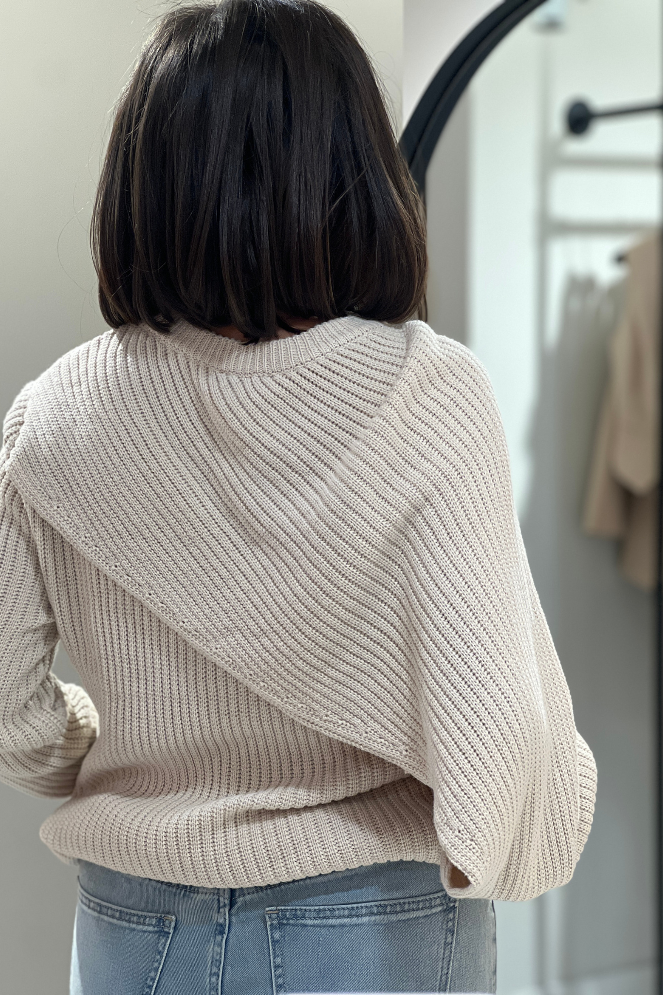 Jasmine Open Sleeve Jumper In Cream