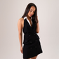 Kiera Halter Blazer Dress In Black