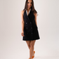Kiera Halter Blazer Dress In Black
