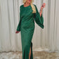 Alana Keyhole Back Dress In Green
