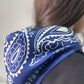 Orla Paisley Print Neck Scarf In Blue
