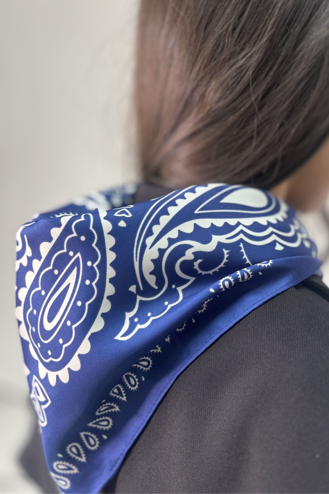 Orla Paisley Print Neck Scarf In Blue