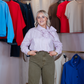 Love Laura Pinstripe Bow Blouse In Pink