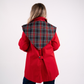 Love Laura Trench Coat With Scarf In Red