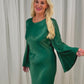 Alana Keyhole Back Dress In Green