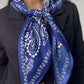 Orla Paisley Print Neck Scarf In Blue