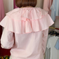 Megan Double Frill Collar Shirt In Pink