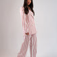 Alana Red Stripe Trousers In White