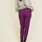 Sophia Fitted Trousers In Plum