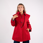 Love Laura Trench Coat With Scarf In Red