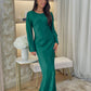 Alana Keyhole Back Dress In Green