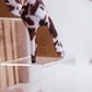 Love Laura Textured Heel In Cow Print