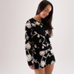 Jasmine White Floral Jacket In Black