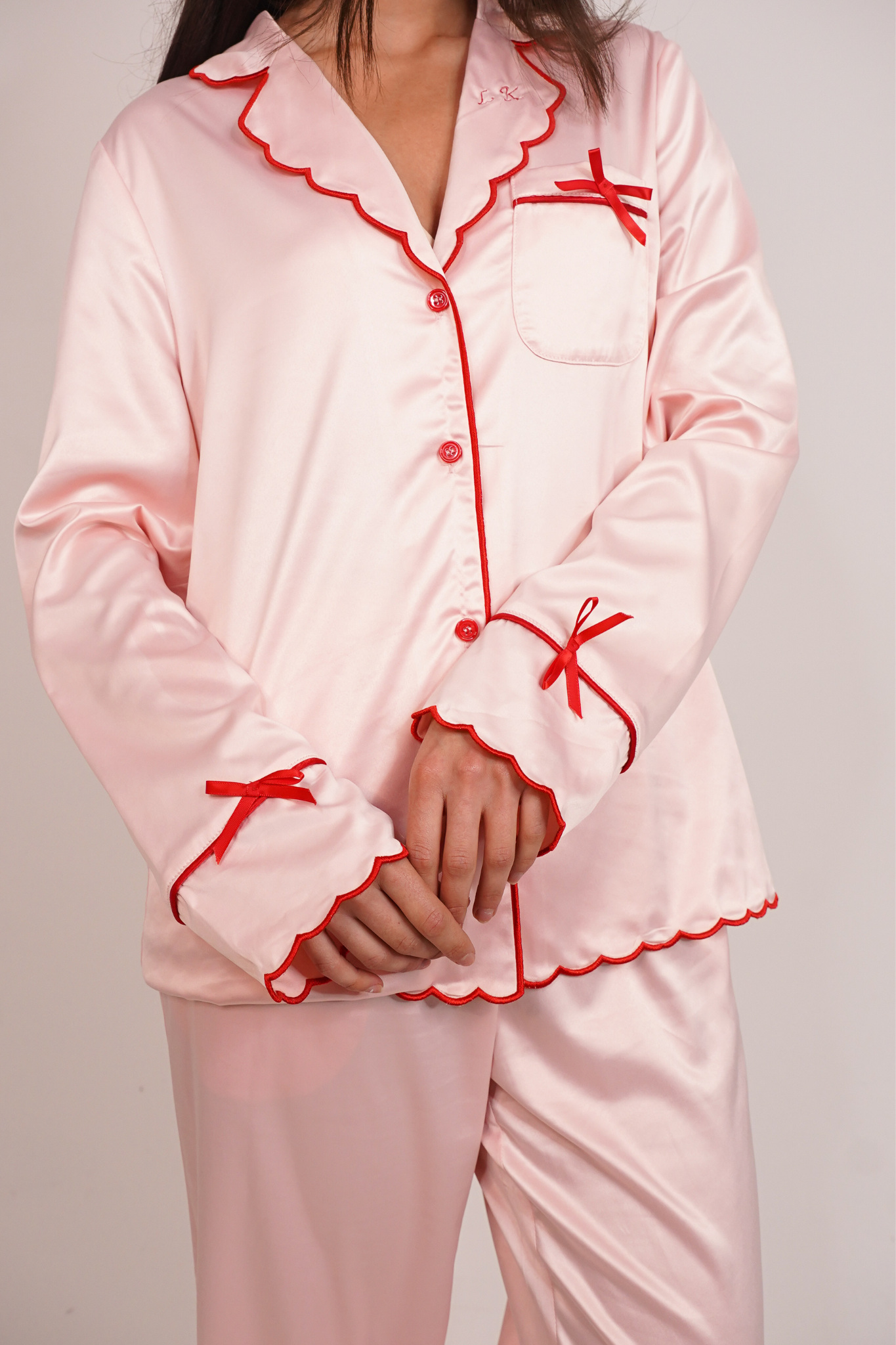 Love Laura Trim Pyjamas In Pink
