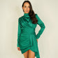 Holly Ruched Dress In Green
