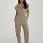 Cora Sleeveless Jumpsuit In Leopard Print