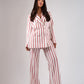 Alana Red Stripe Trousers In White