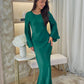 Alana Keyhole Back Dress In Green