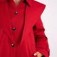 Love Laura Trench Coat With Scarf In Red