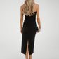 Pia Strapless Midi Dress In Black