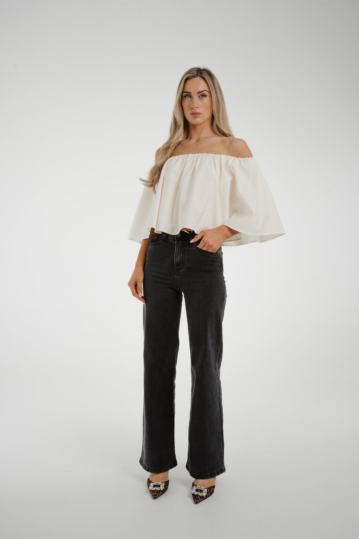 Jasmine Off Shoulder Top In Cream