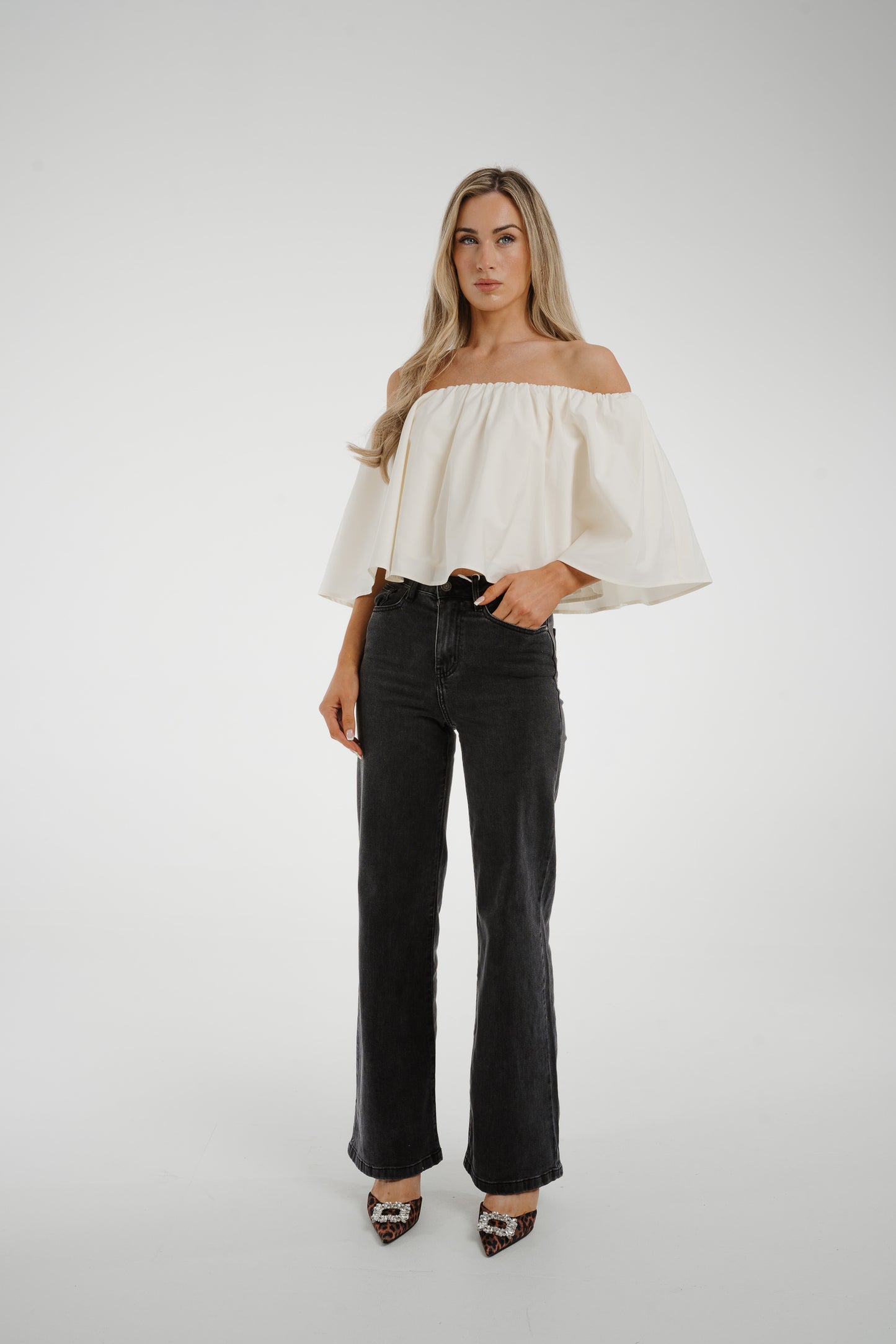 Jasmine Off Shoulder Top In Cream