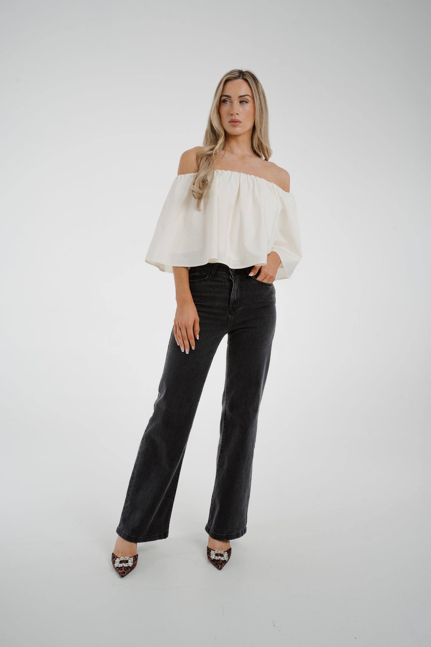 Jasmine Off Shoulder Top In Cream