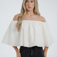 Jasmine Off Shoulder Top In Cream