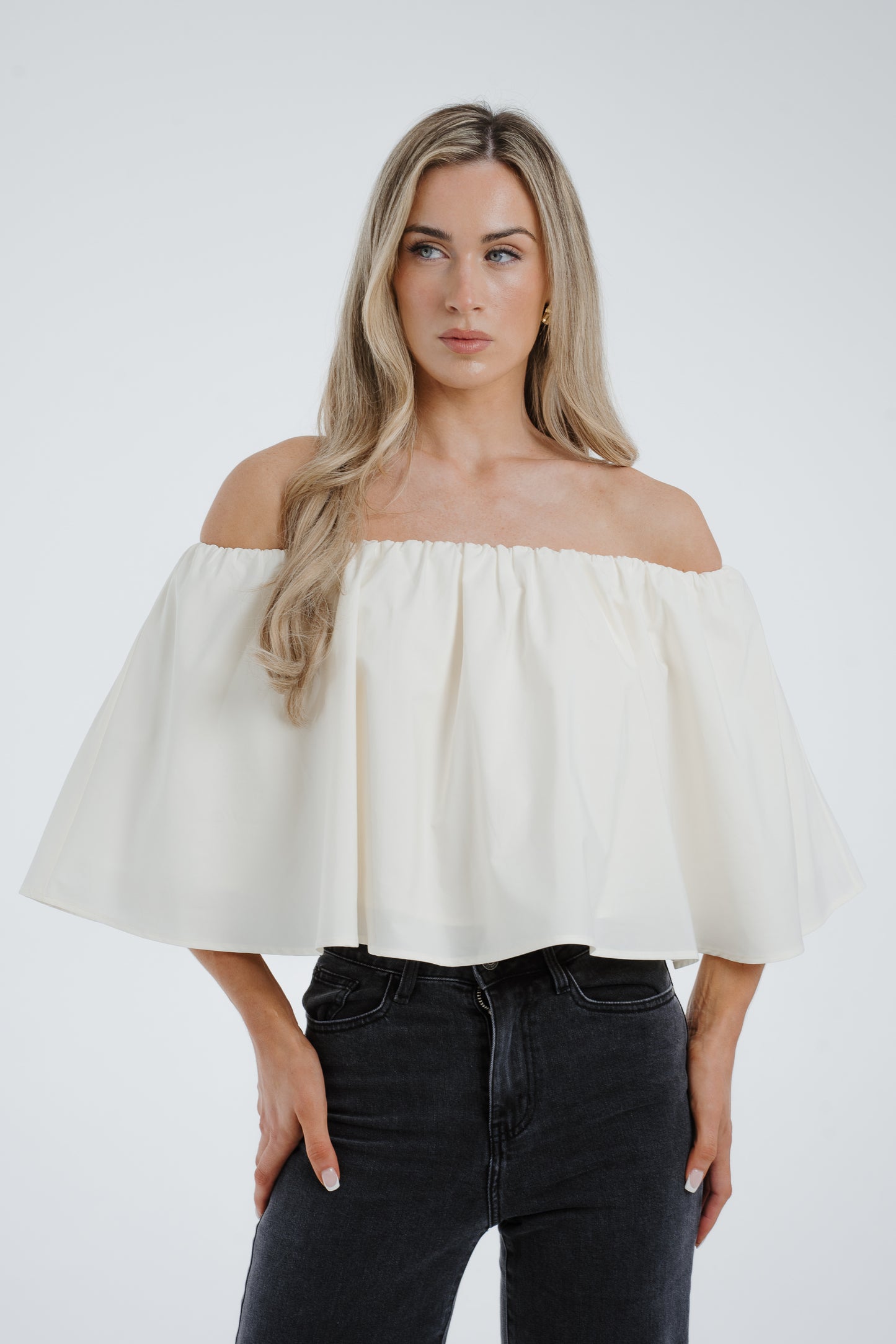 Jasmine Off Shoulder Top In Cream