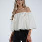 Jasmine Off Shoulder Top In Cream