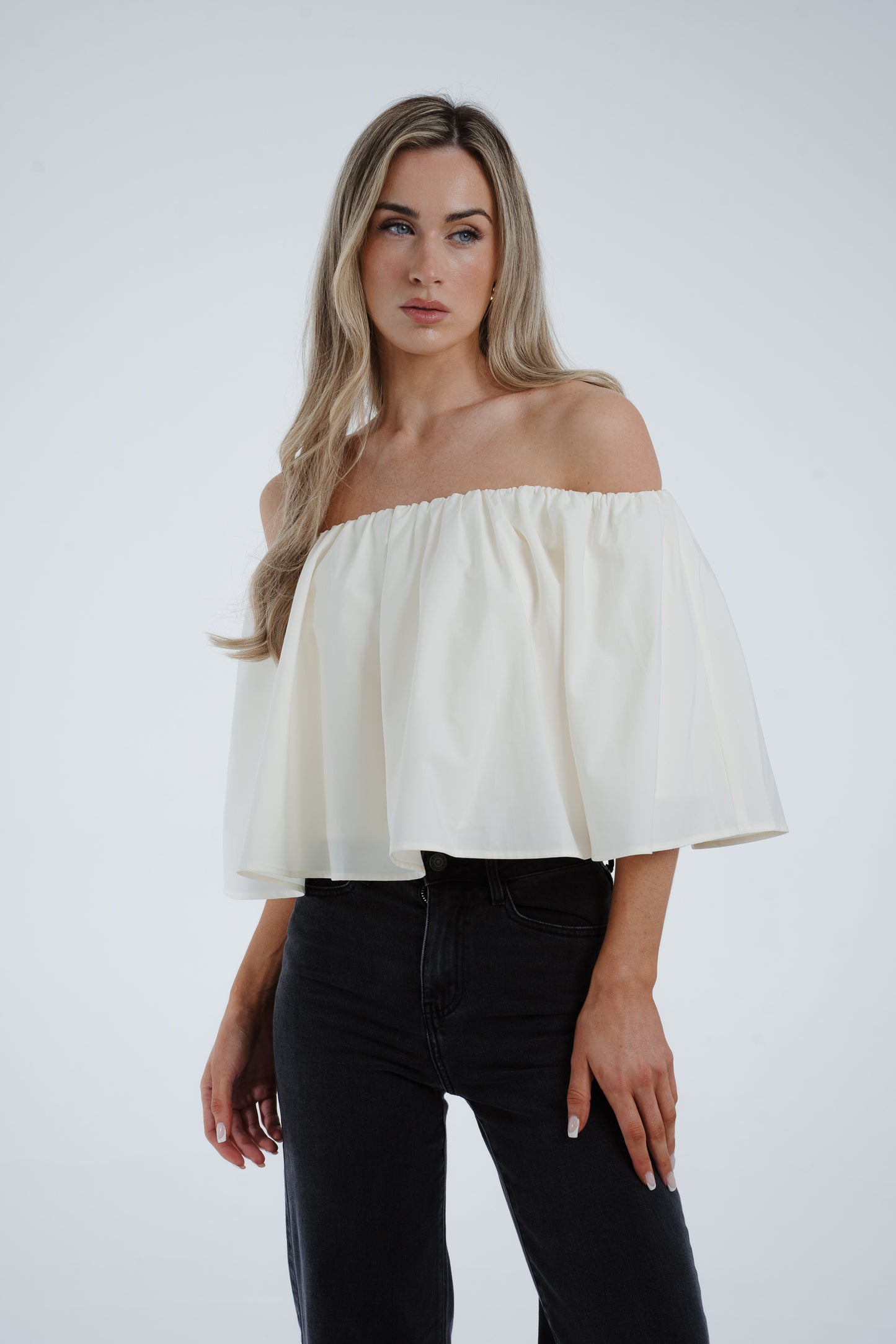Jasmine Off Shoulder Top In Cream