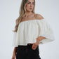 Jasmine Off Shoulder Top In Cream