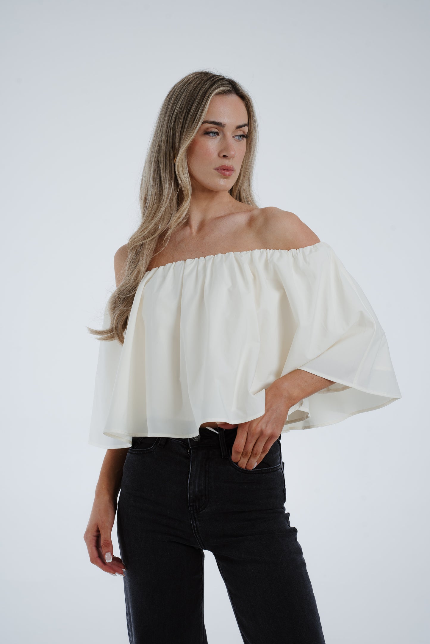 Jasmine Off Shoulder Top In Cream
