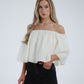 Jasmine Off Shoulder Top In Cream