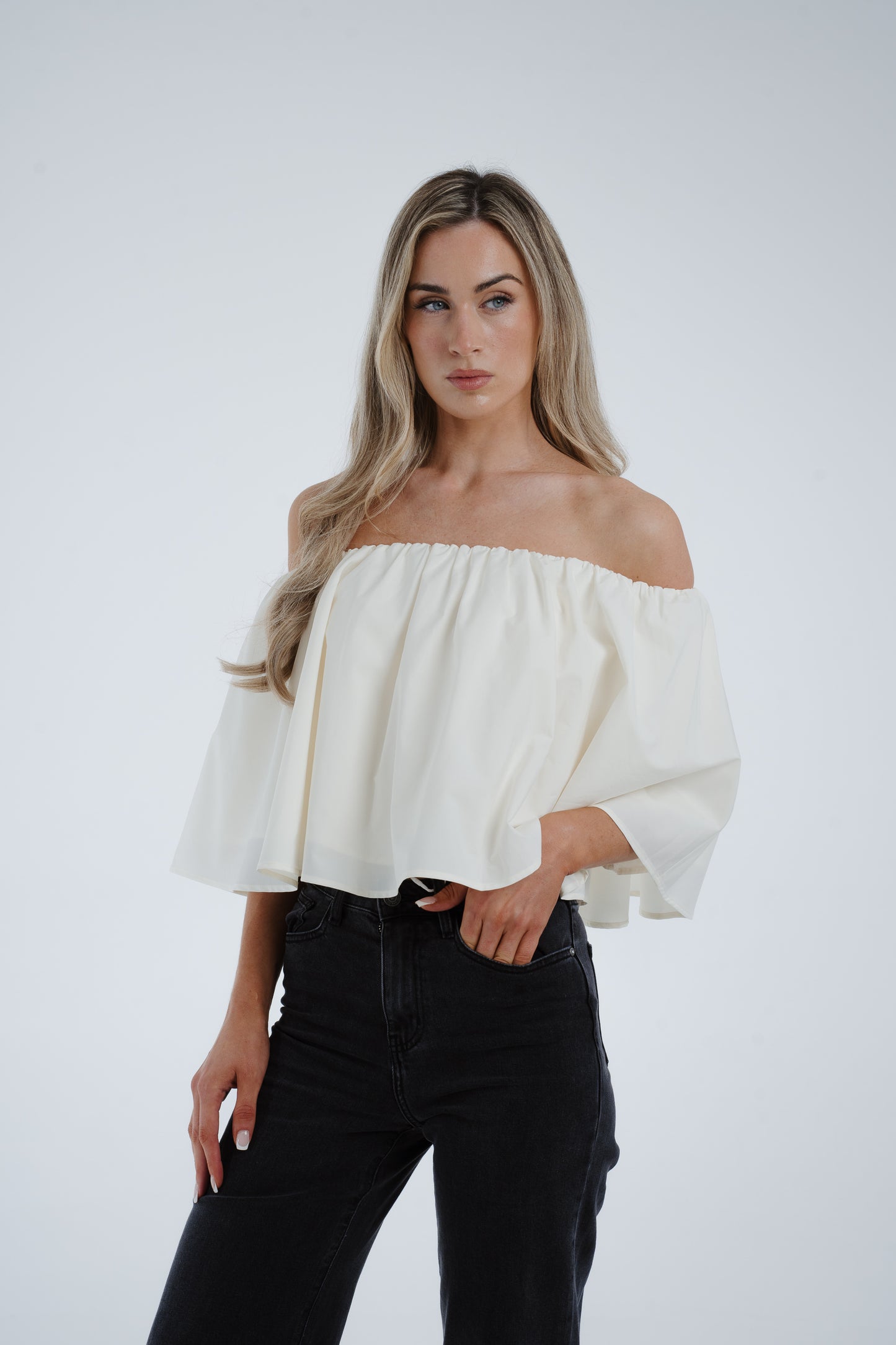 Jasmine Off Shoulder Top In Cream