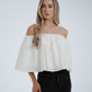 Jasmine Off Shoulder Top In Cream