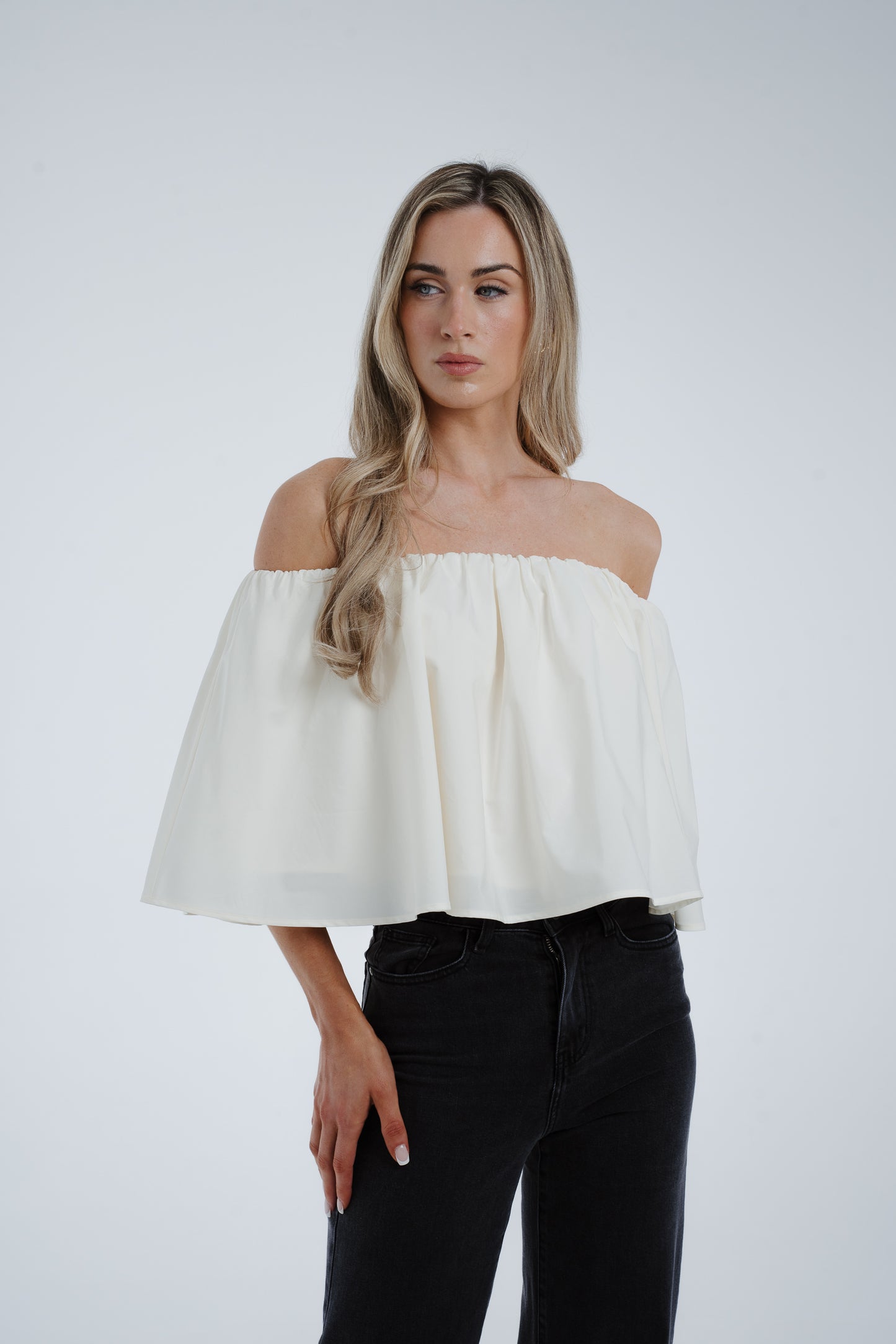 Jasmine Off Shoulder Top In Cream