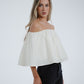 Jasmine Off Shoulder Top In Cream