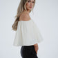 Jasmine Off Shoulder Top In Cream