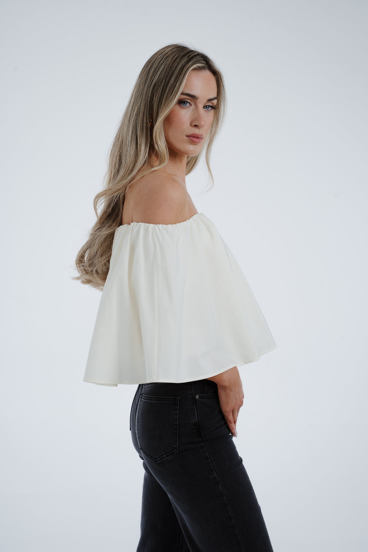 Jasmine Off Shoulder Top In Cream
