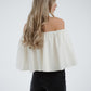 Jasmine Off Shoulder Top In Cream