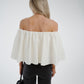 Jasmine Off Shoulder Top In Cream